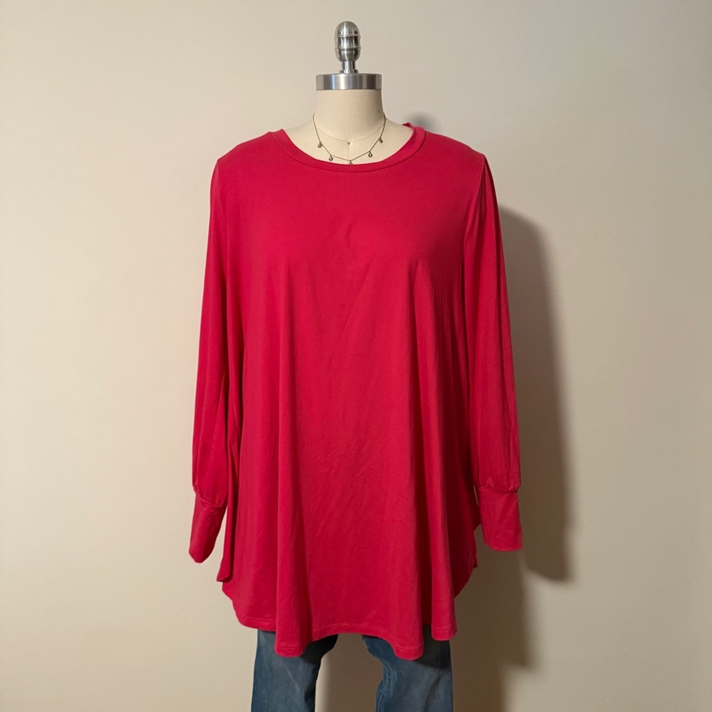 Lane Bryant Hot Pink Long Sleeve Top